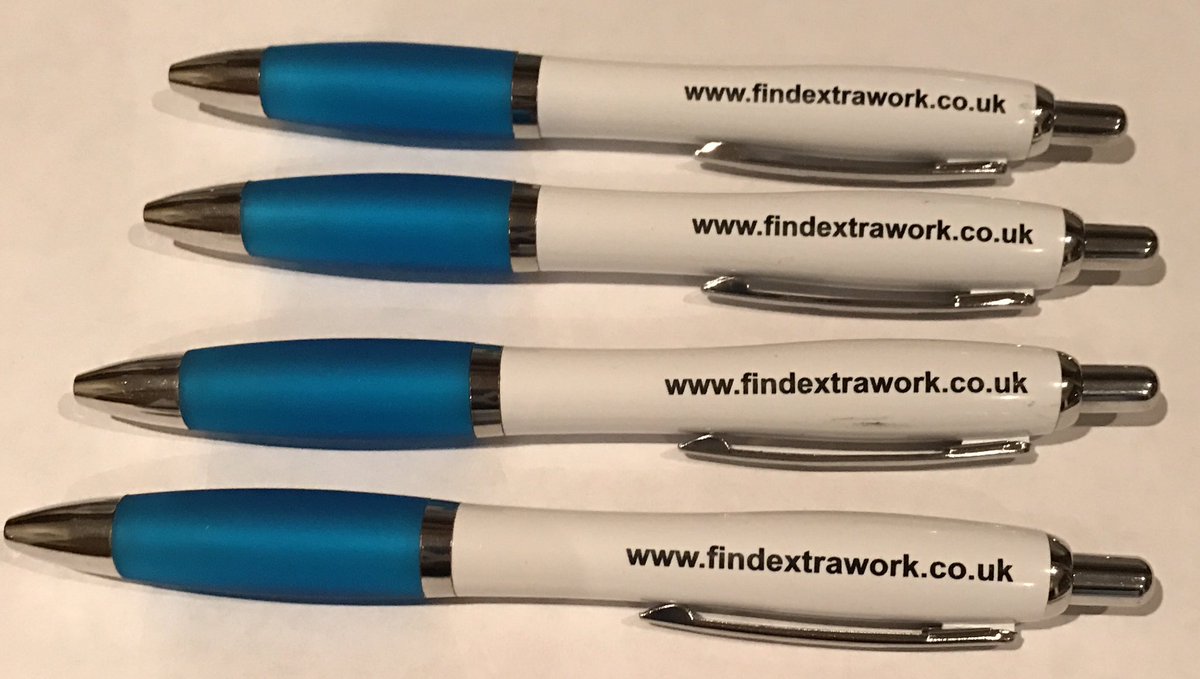 findextrawork's tweet photo. Congratulations @emstargally (Emma Gallagher) who wins the bundle of #findextrawork pens. Please get in touch to claim your prize. https://t.co/G9ykP19at7 New #competition soon. https://t.co/zyA88x3oXr