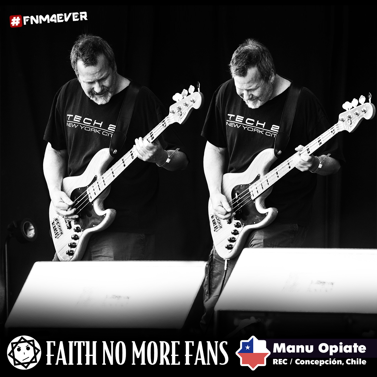 FNM4EVER's tweet photo. Este fin de semana, Billy Gould se estuvo presentando en Chile, junto a Como Asesinar a Felipes, la presentación de dio en REC (Rock En Conce). Agradecemos a Manu Opiate, que nos envió muy buenas fotos de la presentación #FNMFANS #FNM4EVER https://t.co/B9VuT8h2Pf