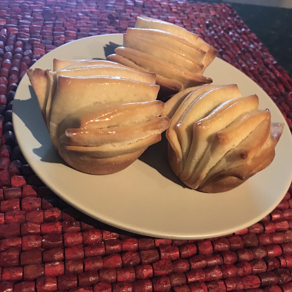 Bread #8: Butter Fan Rolls. These are kind of like faux-croissants: they have the flavor profile of a buttery pastry layered bread but not so much work. They were a little time & technique intensive but relatively fast and not too hard.