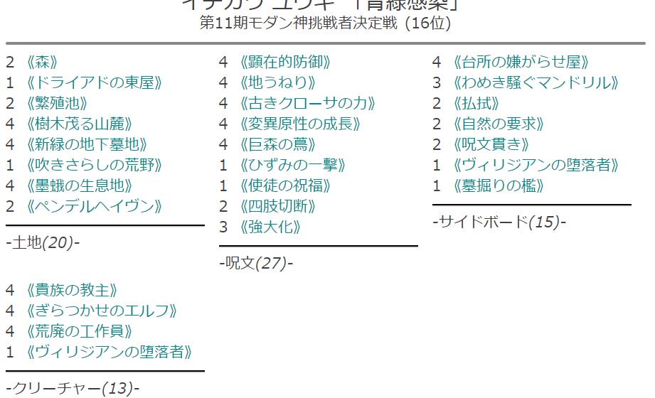 Gp京都でモダン感染をレガシーにver Upしたいプレイヤー様へ Gp京都でモダン感染をレガシーにver Upしたいプレイヤー様へ