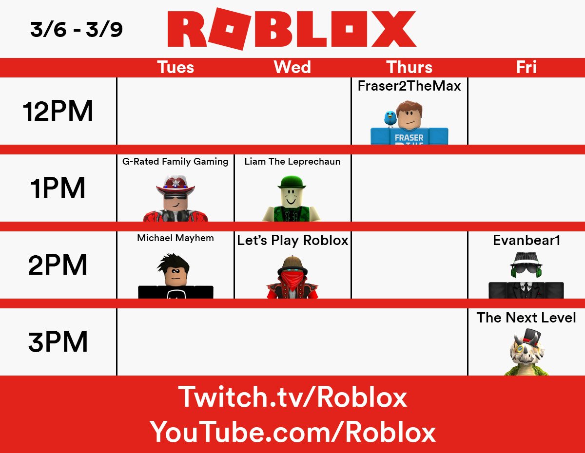 Roblox On Twitter Through The Week The Roblox Guest Streams Go What They Ll Play Nobody Knows Be There For Every Unpredictable Minute Tuesday Through Friday Https T Co Dqtuflcvqf - roblox guest play 2018