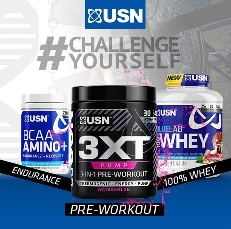 Start your fitness journey today with @usnfit. 
Build your stack at bit.ly/usnfit1 💥 3XT PUMP
💥 BCAA AMINO+
💥 BlueLab 100% Whey