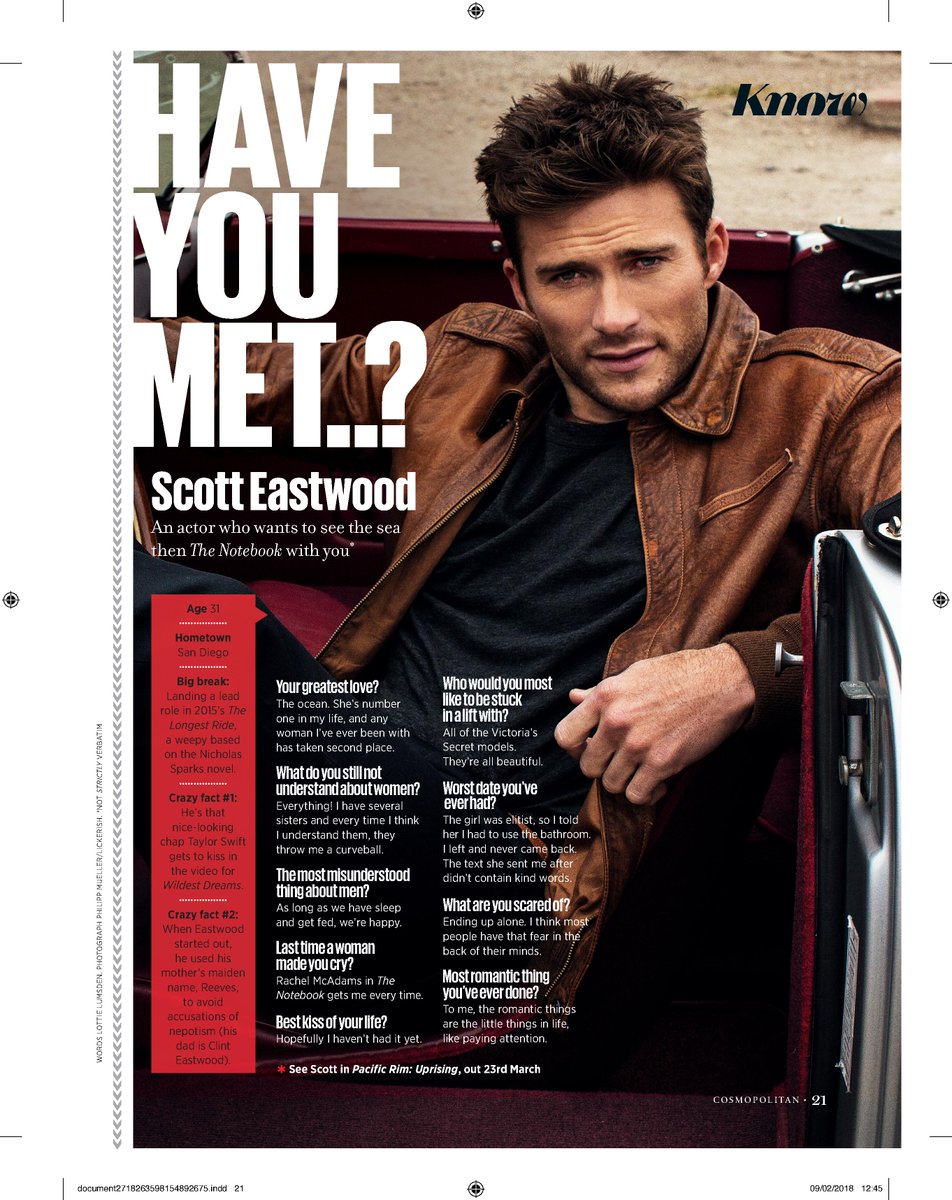 Check out the incredibly handsome <a href="/ScottEastwood/">Scott Eastwood</a> for <a href="/Cosmopolitan/">Cosmopolitan</a> Magazine's April issue. Photograph by Philipp Mueller <a href="/lickerishltd/">Lickerish LTD</a> 
#philippmueller #scotteastwood