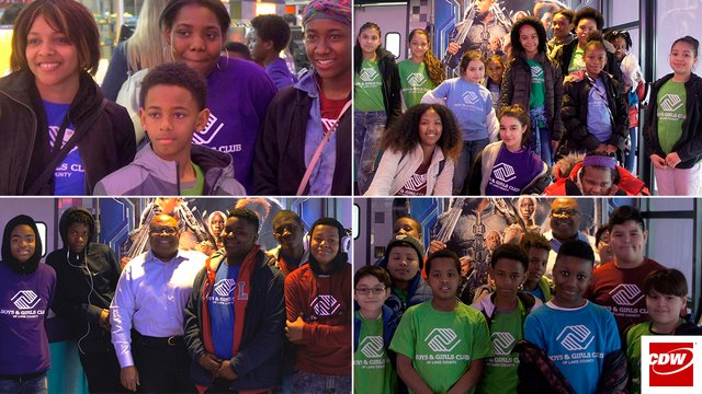 bazzell's tweet photo. Last Monday, @CDWCorp took students from @BGCA_Clubs &amp; @YWCAChicago to view the hit movie #BlackPanther. Check out those smiling faces! #cdwsocial https://t.co/3HSraStsLD