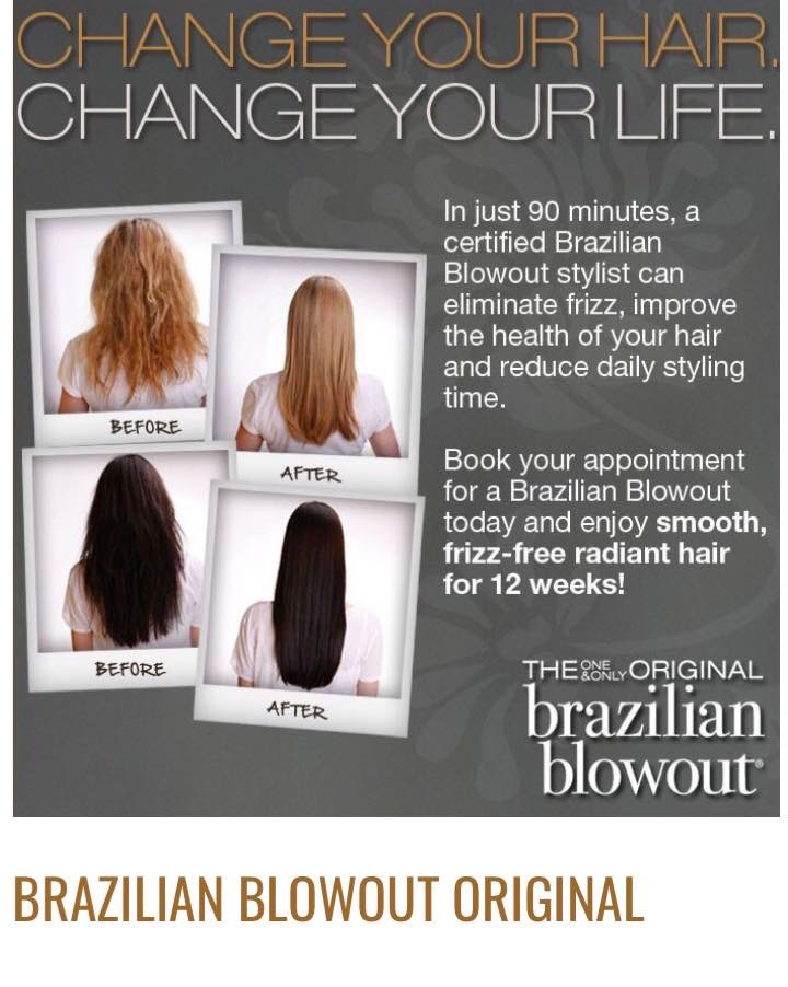 RoqueSalon's tweet photo. Using a Super Nutrient Complex &amp; a Proprietary Polymer System, the Brazilian Blowout actually improves the condition of the hair by creating a protective protein layer around the hair shaft to eliminate frizz, smooth the cuticle &amp; give a radiant shine. 

https://t.co/lAjAeSDnCN https://t.co/4uCsUEHJvz