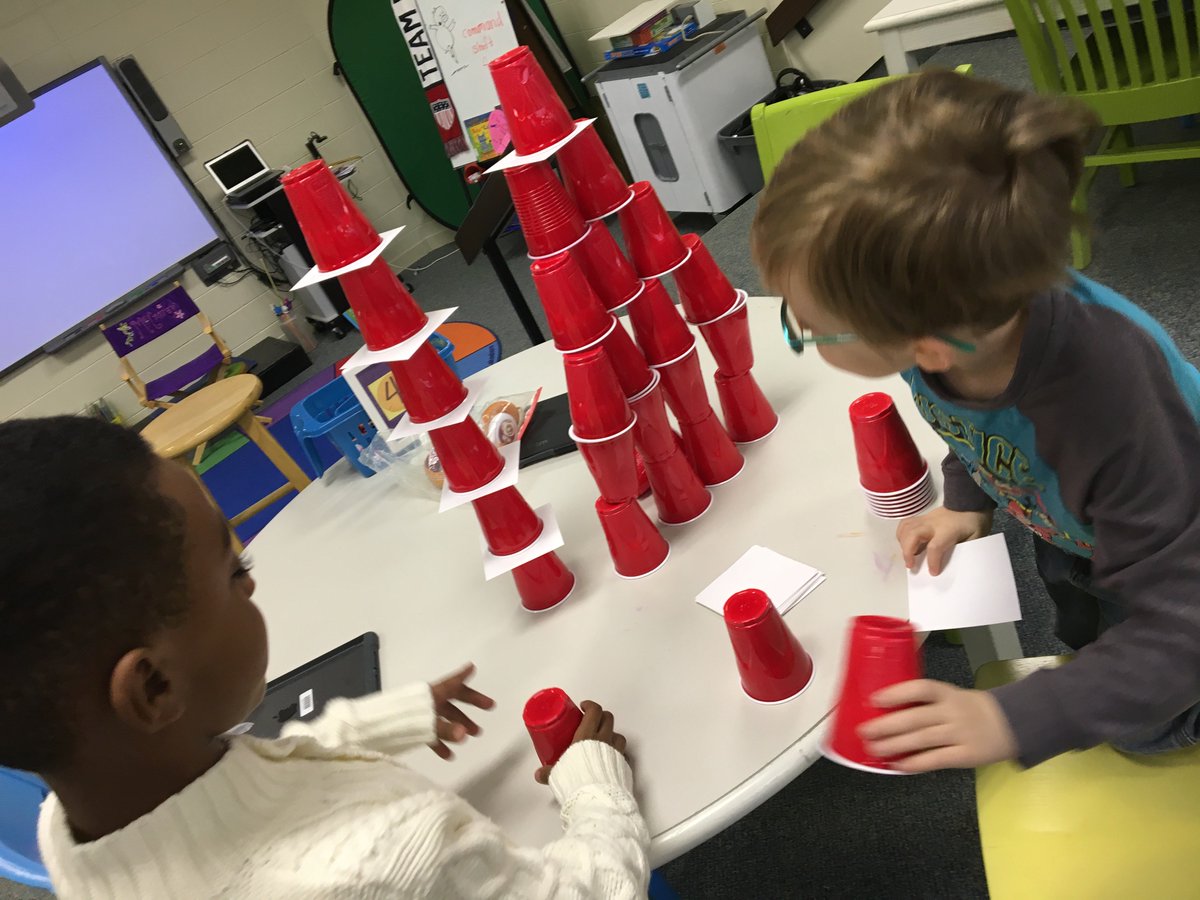 teamSOUTHmgsd's tweet photo. Who can build the tallest Dr. Seuss hat? #stem #RAA18 @RogersKinders https://t.co/znqRmgj3I1