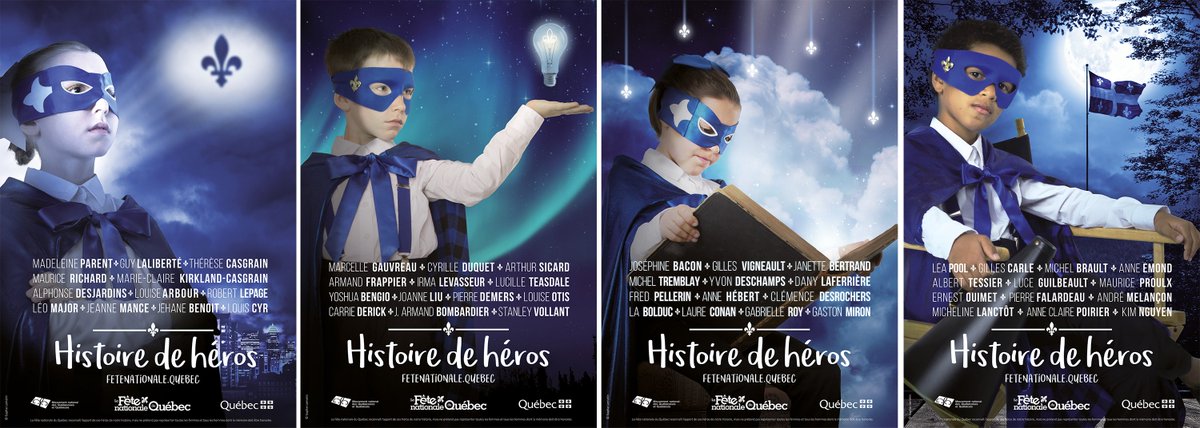 fetenationale's tweet photo. Dévoilement officiel de la thématique de la Fête nationale 2018 "Histoire de héros". Pour lire notre communiqué: https://t.co/8eSrW6JtaJ
#fetenationale #fierte #heros #Quebec https://t.co/KzvWooqstL