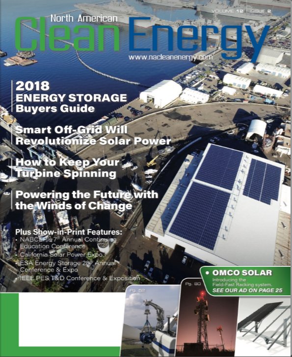 GSBatteryUSA's tweet photo. The new issue of North American Clean Energy is out! Check out our listing in the 2018 Energy Storage Buyers Guide. #energystorage https://t.co/4w9Nqt7Tcj https://t.co/mF8qTecB8G