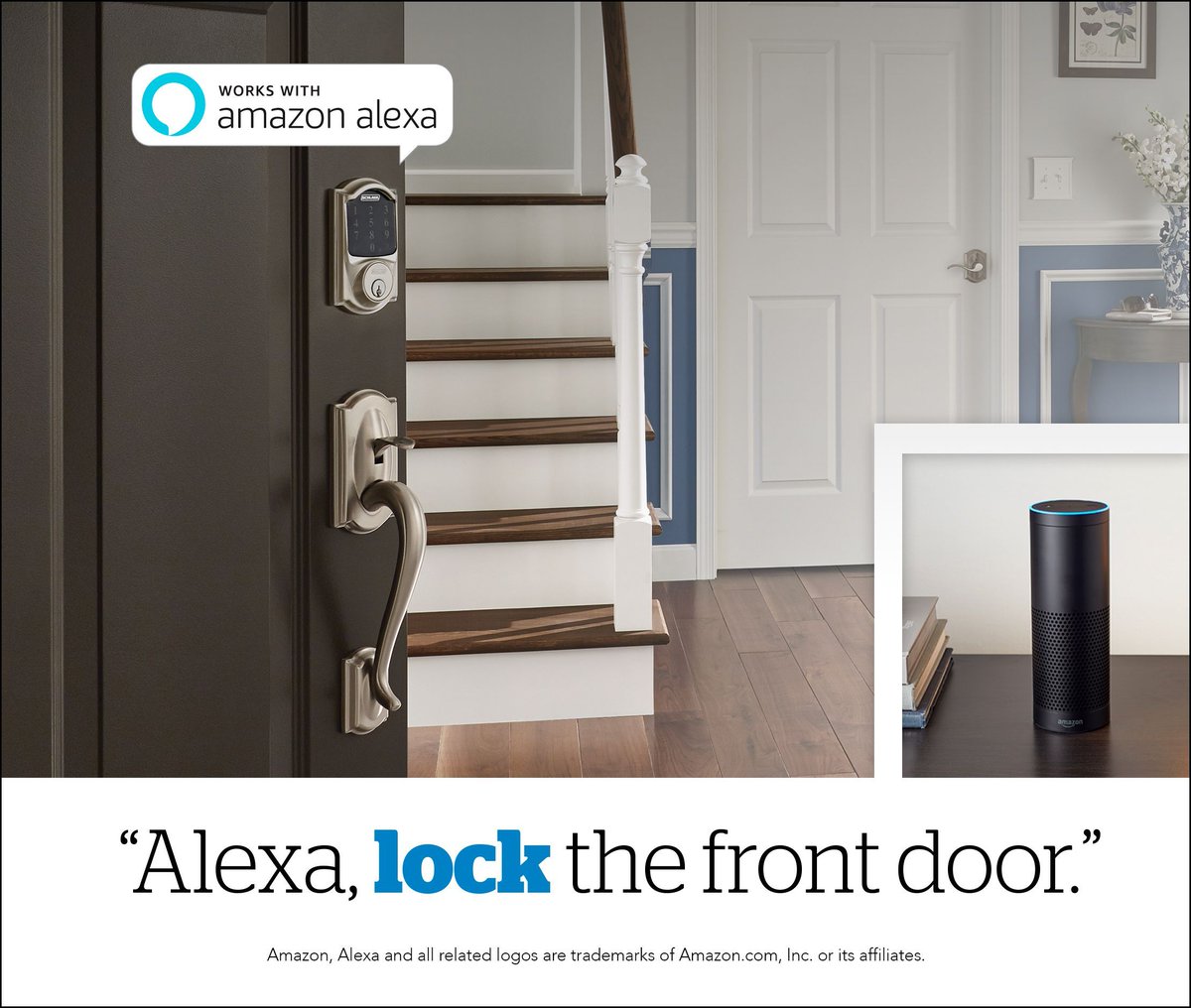 Schlage_Locks's tweet image. Everything you need to know about Schlage Connect™ and Amazon Alexa buff.ly/2FUN6ht