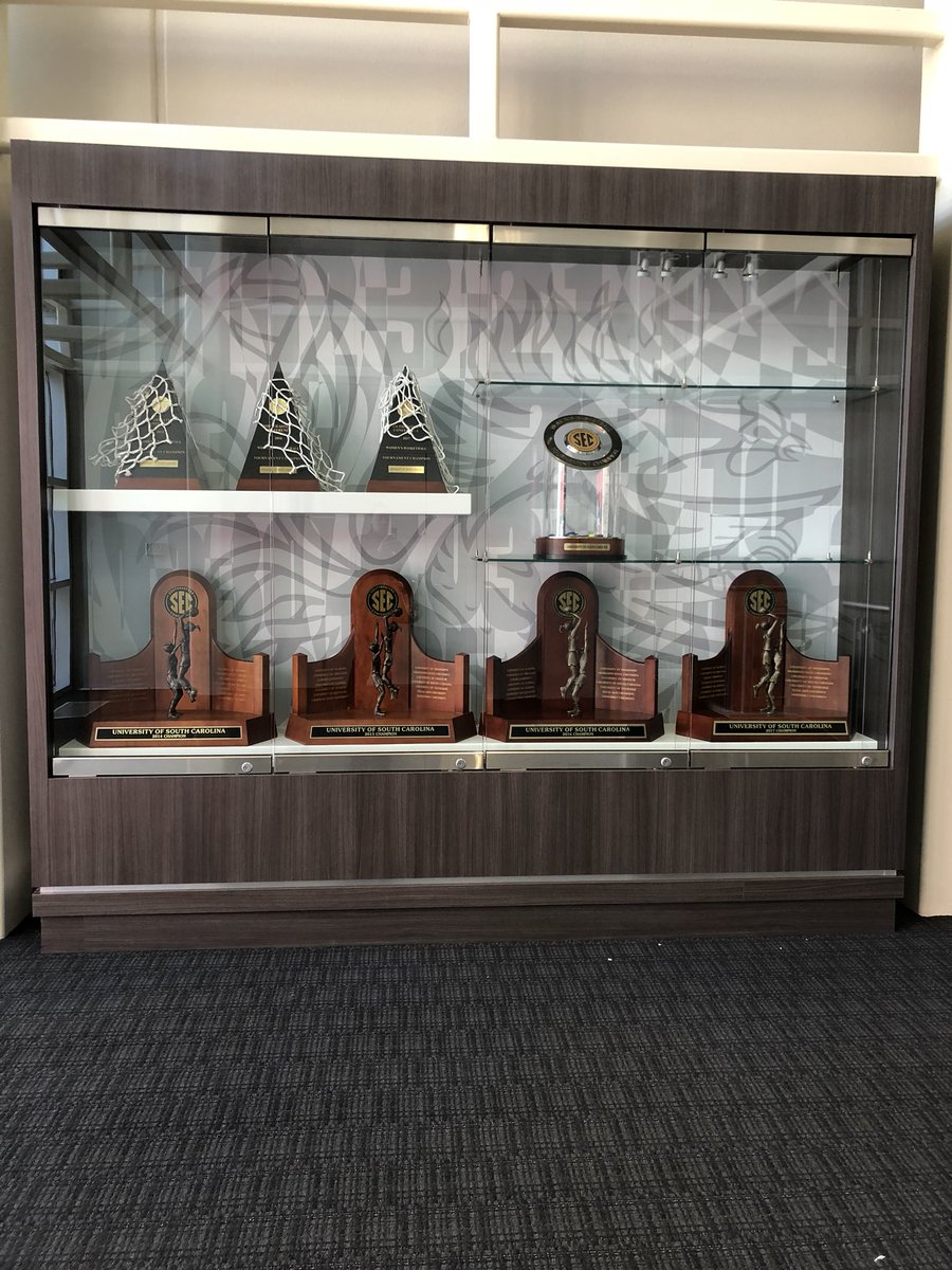South Carolina National Championship trophy case