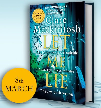 Clare Mackintosh will be with us on the 14th March for a 2 course lunch. Join her and get your own signed hardback of her thrilling new novel, Let Me Lie. Call now to book your place! 01608 658 327 #booksigning #lovebooks #cotswolds #sundaytimesbestseller