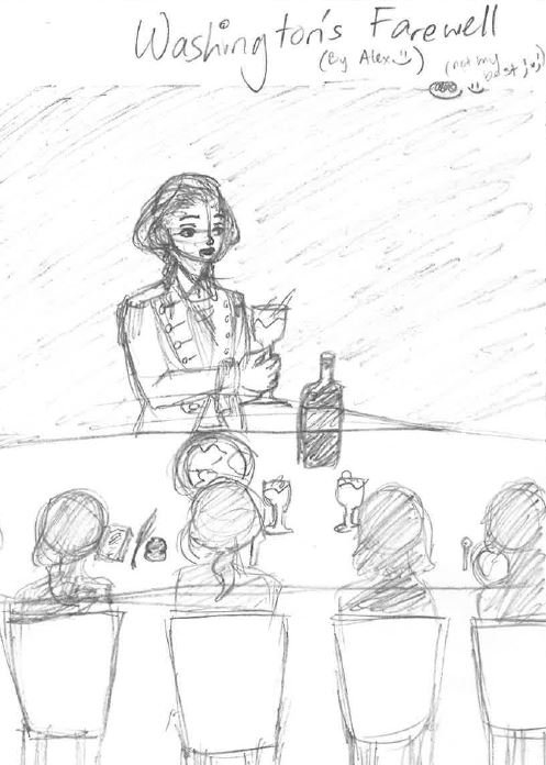 frauncestavern's tweet photo. Even though Alex claims this drawing is "not his best," we disagree! We think this is a FANTASTIC portrayal of Washington's Farewell to his officers in our historic Long Room and an excellent choice for this month's #ColoniesInContext. #drinktohistory #georgewashington https://t.co/tN6ap2DZzg