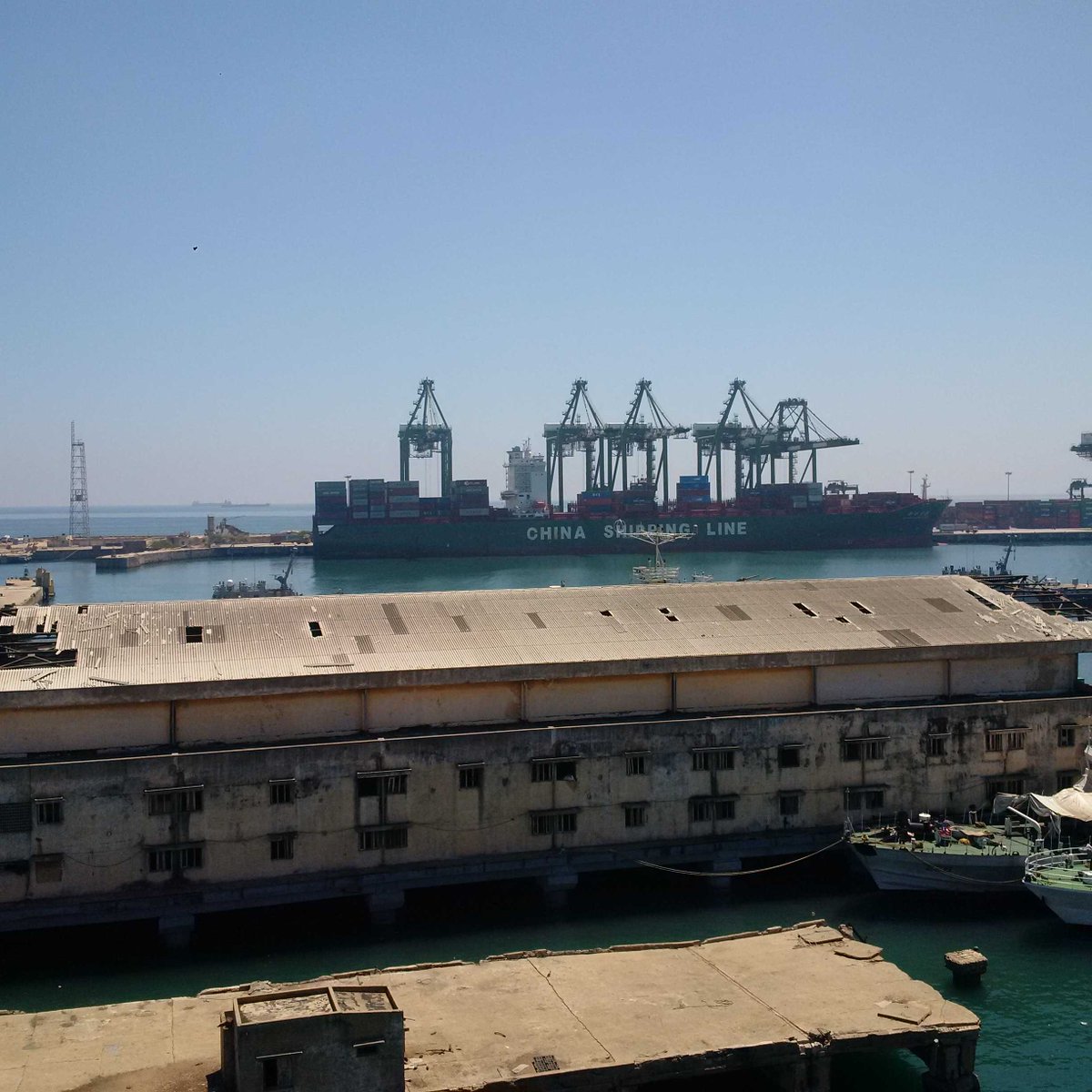 Here for my first ever visit to India, had a chance to see Chennai Port today. View from Harbor Control station.