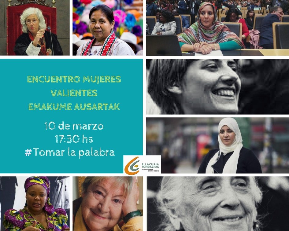 #EncuentroMujeresValientes 10 de marzo 17:30 h en @ArrupeEtxea #Bilbao Las #mujeres queremos #Tomarlapalabra  Te esperamos!!