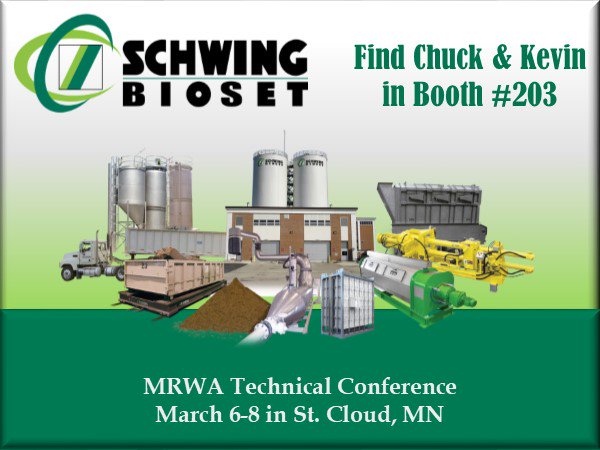 SchwingBioset's tweet image. Chuck and Kevin will be exhibiting on Tuesday at the #MRWA Technical Conference in St. Cloud. They are ready to help you find solutions for your #water or #wastewater treatment plant, so be sure to find them in booth 203. mrwa.com/techconf2018.h…