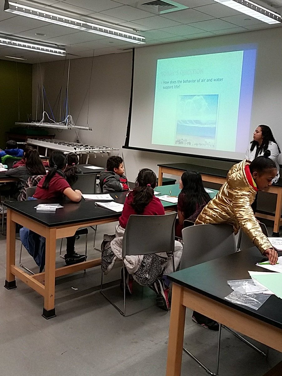 #@Liberty Science Center learning about how the behavior of air and water support water?