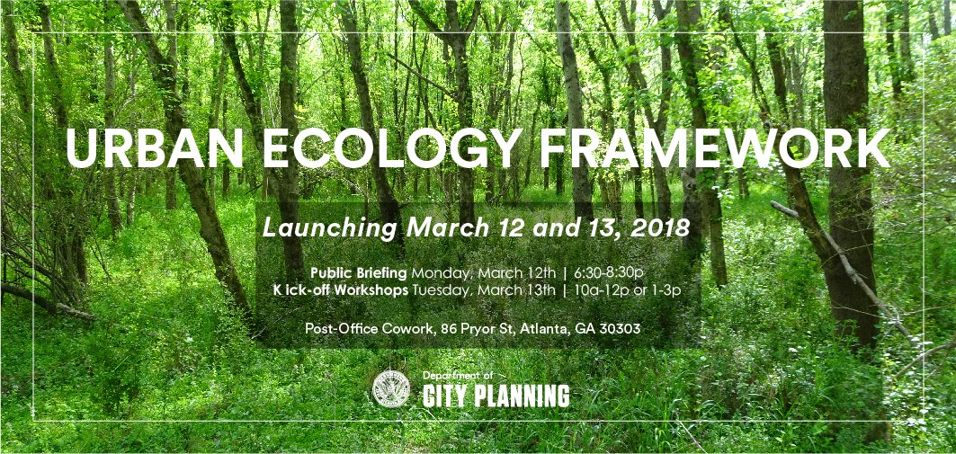 ATTENTION ATLANTA! 🚨 <a href="/ATLPlanning/">ATL City Planning</a> 's conducting a study to determine what aspects of nature in Atlanta should be protected, restored &amp; enhanced. Join us to be apart of the conversation! #ourfuturecityATL #ATLplanning #thisisATL #designisforeveryone