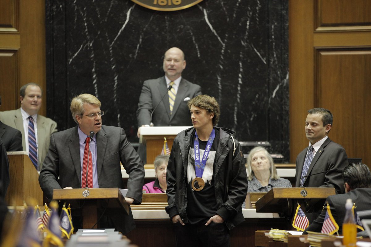inhsedems's tweet image. Here's a throwback to Olympian @NickGoepper's first visit to the Statehouse in 2014. He's back again as we honor his 2018 win for the @usfreeskiteam! It's great to see him grow as an athlete and a person. #Olympics2018 @olympics @PhilGiaQuinta #FortWayneIN