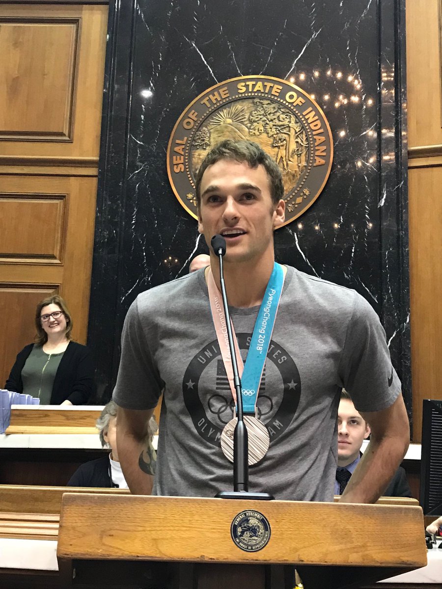 inhsedems's tweet image. Here's a throwback to Olympian @NickGoepper's first visit to the Statehouse in 2014. He's back again as we honor his 2018 win for the @usfreeskiteam! It's great to see him grow as an athlete and a person. #Olympics2018 @olympics @PhilGiaQuinta #FortWayneIN