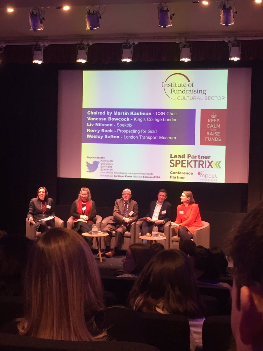 Incredibly interesting conference at the <a href="/BarbicanCentre/">Barbican Centre</a> from <a href="/yafnetwork/">YoungArtsFundraisers</a> and @IoFCulture on arts #fundraising! Buzzing with ideas about the future 🤓 millennials want to feel involved and responsible for changing the world - let's make that happen! #CSNConf18