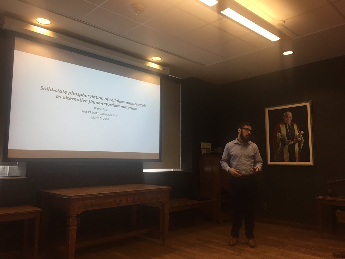 MooresResearch's tweet photo. Blaine Fiss from the group is presenting today in the #postcreate student seminar McGillChemistry https://t.co/haqHcp78b0