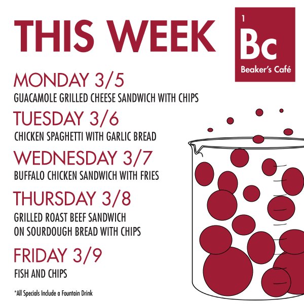 OUHSCDining's tweet image. Stop by and enjoy one of these great specials this week!