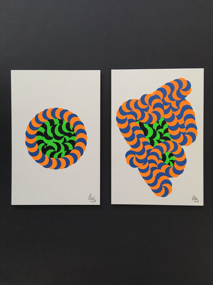 woesvanhaaften's tweet image. Peim van der Sloot just delivered new collages, made with Bigger sold stickers! Come and see them at COLLECTIBLE, Post Modern, stand 4.15: collectible.design #peimsloot #collageart #stickercollage #soldsticker #collectiblebrussels