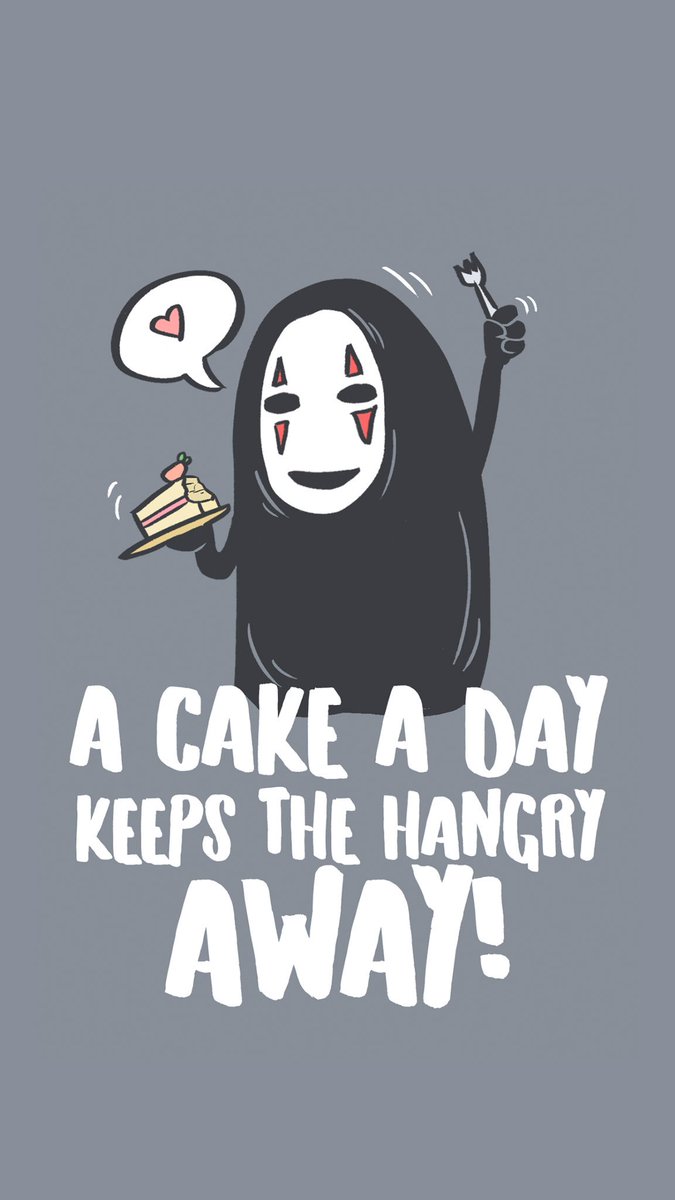 naoxy_'s tweet photo. No face loves some good cake. Also done for the “Flight of the Spirits - Artists Inspired by Miyazaki” show happening this weekend! You can pick up little No Face as a Mini Print. A percentage of the proceeds will go to Lotus Preschool. #flightofthespirits #cukui #ghibli #NoFace https://t.co/ActtdNZw9b