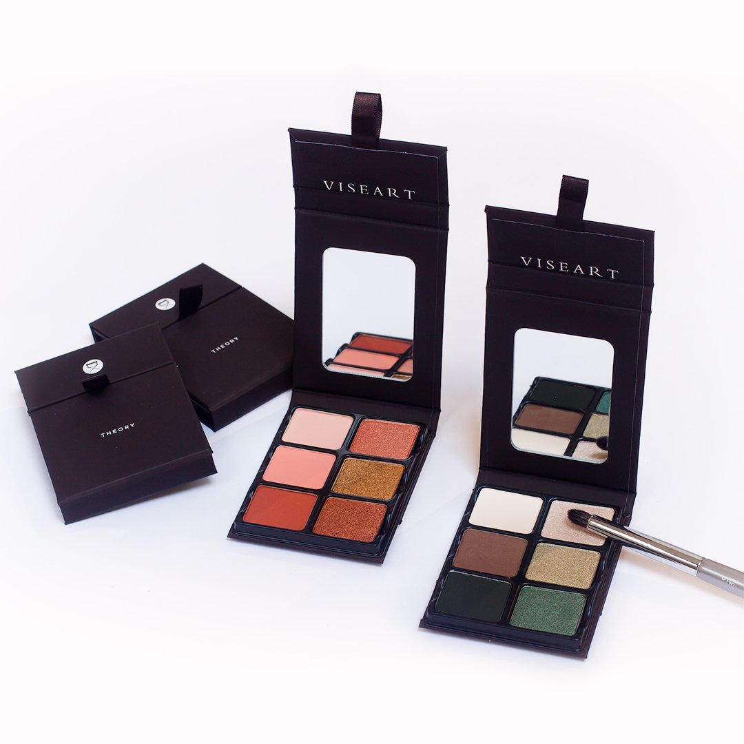MuseBeautypro's tweet photo. Say hello to the latest additions of @viseart’s theory range: Absinthe (emerald hues) and Siren (fiery hues). Each pocket-sized compact is packed with 3 must-have mattes and 3 crystalline metallic shadows. Now available online at MUSE BEAUTY: https://t.co/IrKOkIQ4ta https://t.co/LoBrBr9LyD