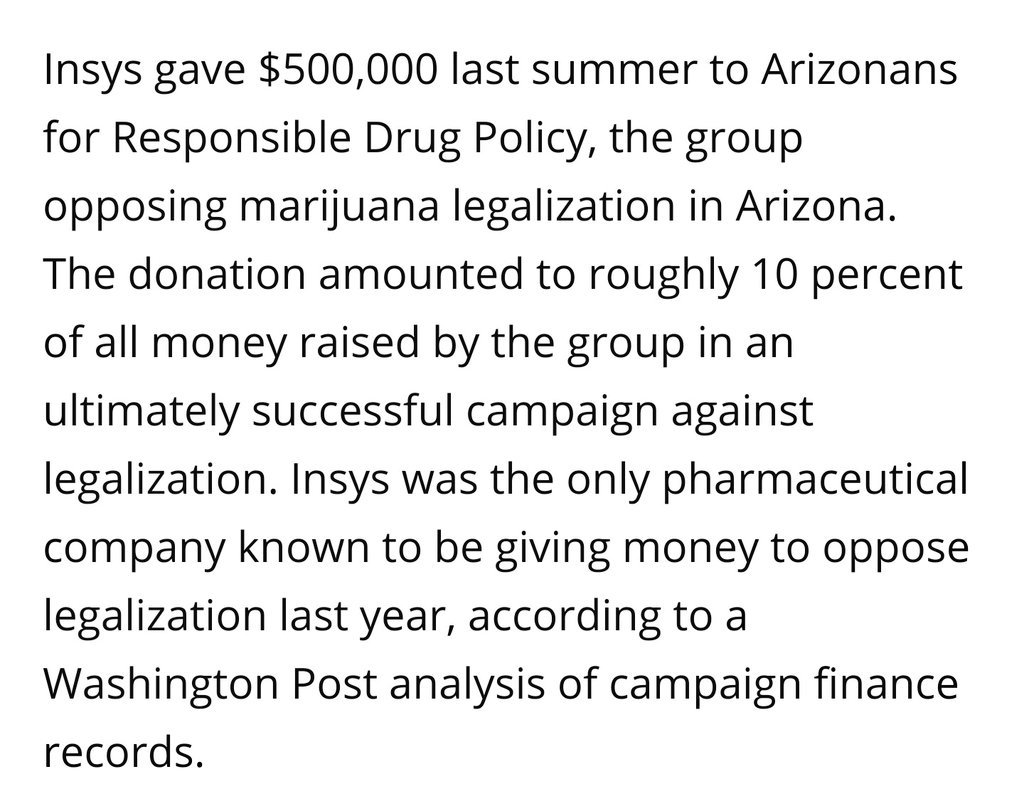 scottsantens's tweet photo. Pharmaceutical company spends half a million dollars to keep marijuana from being legalized by government. Wins approval from government for synthetic marijuana.

https://t.co/YdzFc6FTik https://t.co/s3vXPAt210