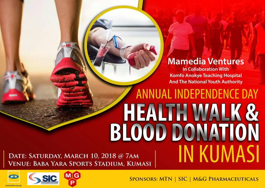 gems_sunset's tweet photo. We are one people and we need each other, Join us this saturday as we walk for life and donate blood to KATH @MTNGhana https://t.co/u8EWy27WDw