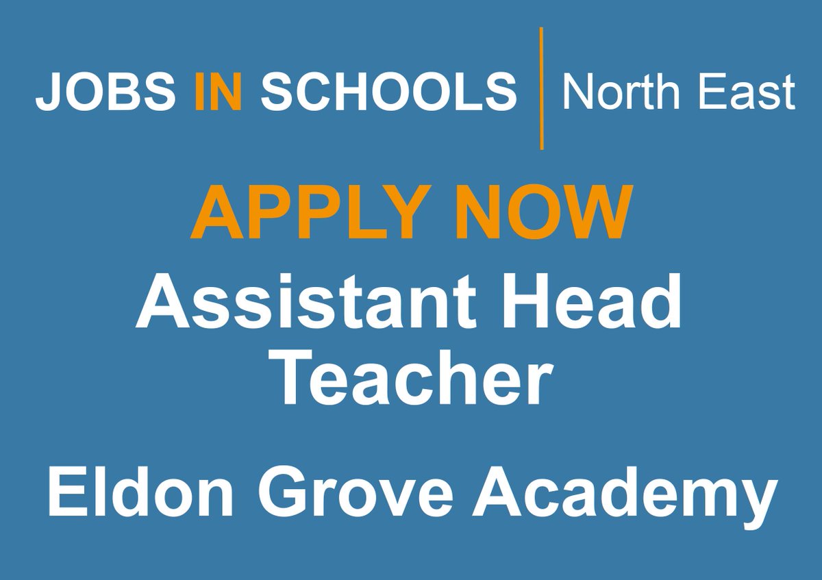JobsInSchoolsNE's tweet photo. Eldon Grove Academy are seeking to appoint an Assistant Head Teacher to work as part of their inspirational and reflective team https://t.co/pUkPzLaOYp https://t.co/Y6RHBSAyc3