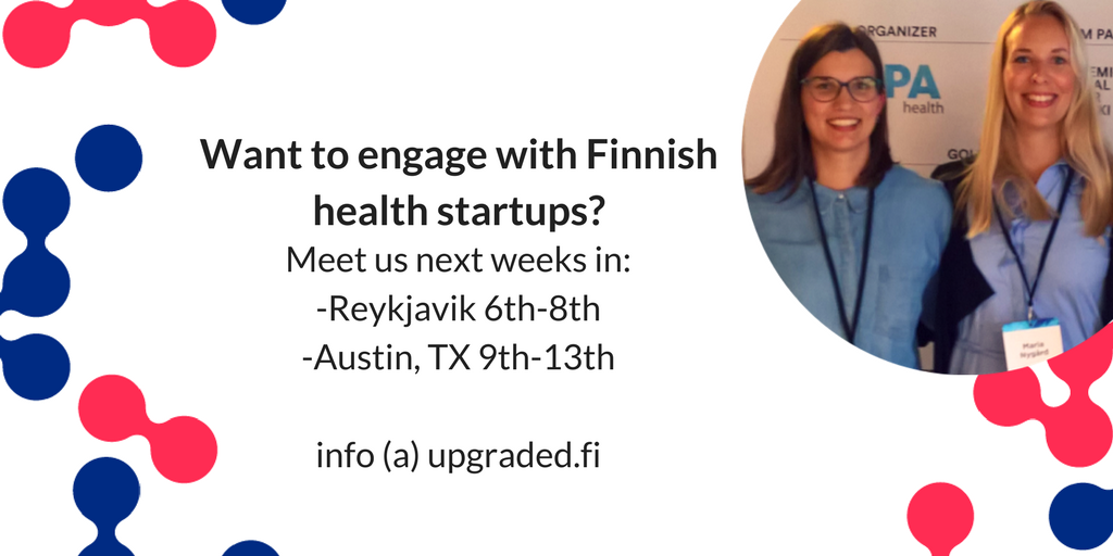 UpgradedFi's tweet photo. Iceland - @MariaaNygard and @raisamiina are on their way to Reykjavik! Why not meet up to discuss Finnish health #startups? https://t.co/u86rnfkqGf