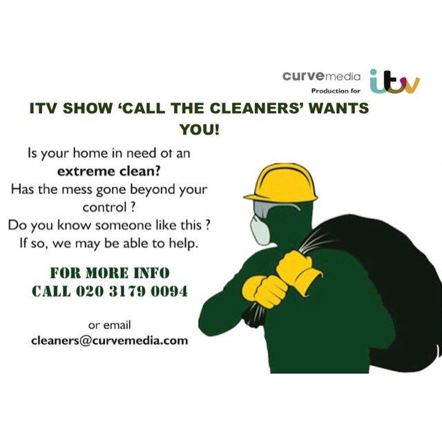 CastingInbox's tweet image. Is your home in desperate need of a deep clean? Returning ITV series may be able to help! 👩🏼‍🏭 
💌 cleaners@curvemedia.com
#casting #cleaning #help #clean