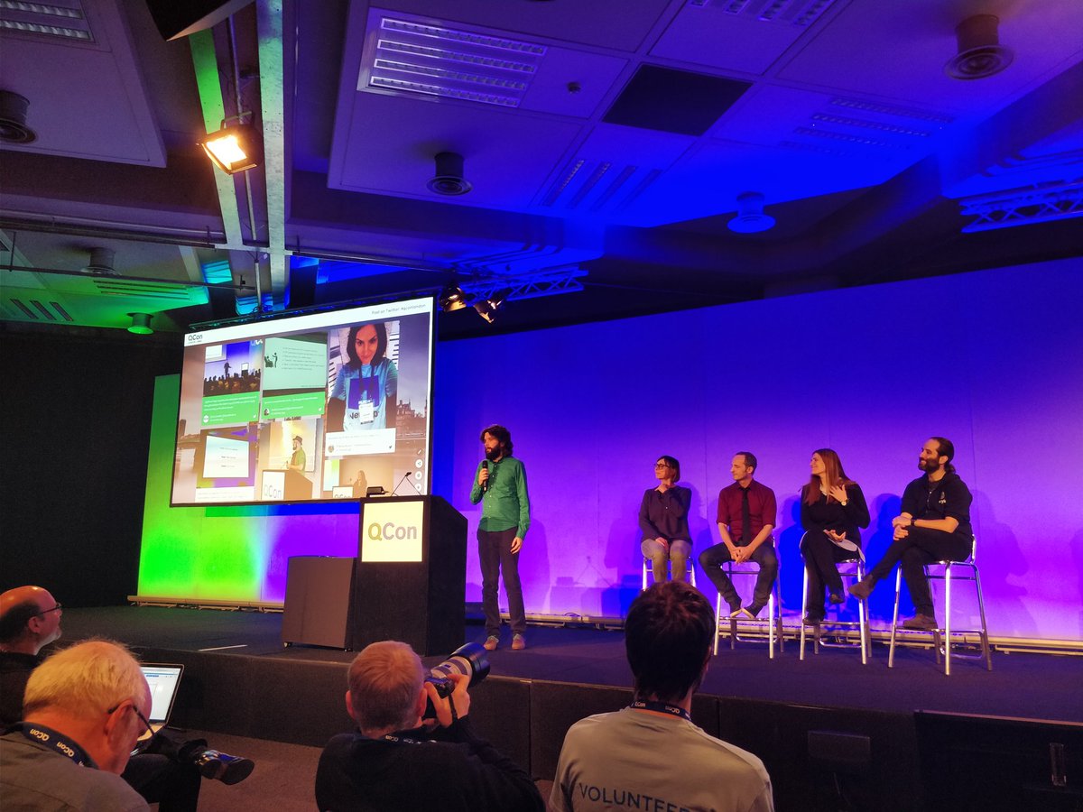 kurtparis's tweet photo. Microservices panel starting now! #QConLondon https://t.co/1jNQaBuqDl