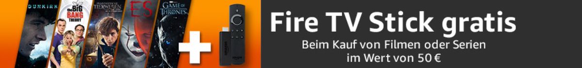 FkingMachineTV's tweet photo. Bei Amazon bekommst du heute einen Fire TV Stick gratis, wenn du DVDs / BlueRays im Wert von 50 € bestellt!!! 👉 https://t.co/vRjWraiXip https://t.co/n2xUGBnoLR