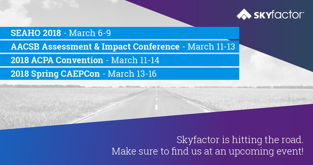 BenchwksElentra's tweet image. March is truly #conference madness for us! Skyfactor will be in MS, MD, TX, & MO over the next 2 weeks to share the good news about #programassessment for #studentaffairs & #reslife, #businesseducation, & #teachereducation. Stop by our booth for free #thoughtleadership resources!