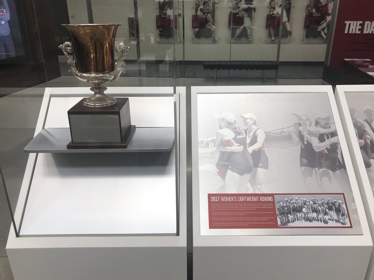 HomeofChampions's tweet photo. Excited to recognize our three most recent national championship programs. We’ve also got a few other updates to the space, so swing by for a visit! #GoStanford https://t.co/hkKwsXZvtG