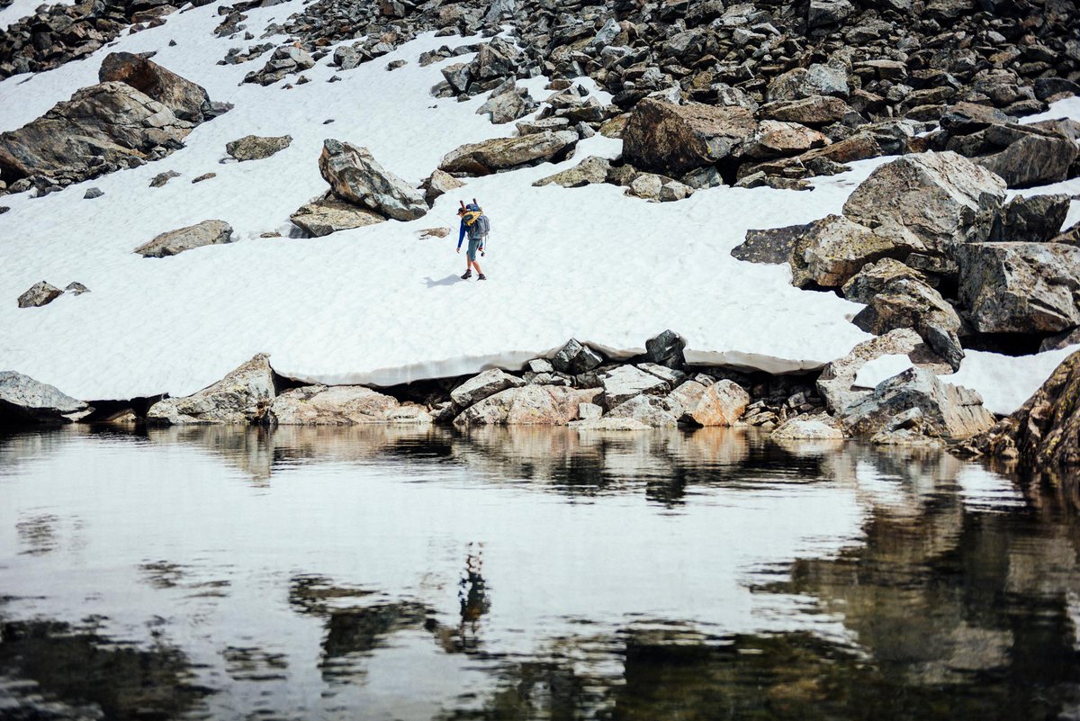 patagonia's tweet photo. How far can waders go? Shane Grimes and Matt Garvin set out to find their own answers high in the Wind River Range. 

Learn more: https://t.co/Yaeo5V38rd https://t.co/WOzagnkOpf