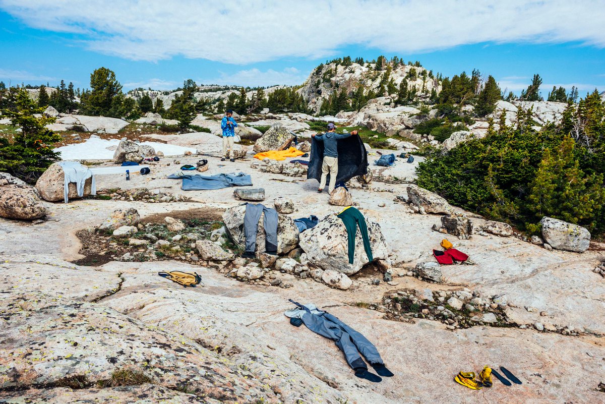 patagonia's tweet photo. How far can waders go? Shane Grimes and Matt Garvin set out to find their own answers high in the Wind River Range. 

Learn more: https://t.co/Yaeo5V38rd https://t.co/WOzagnkOpf
