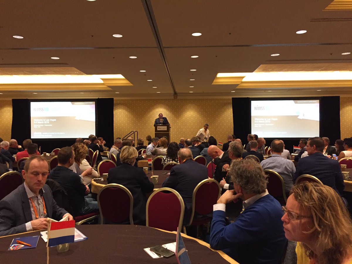 We zijn begonnen! <a href="/HIMSS/">HIMSS</a> #dutchcommunity #HIMSSDutch #HIMSS18