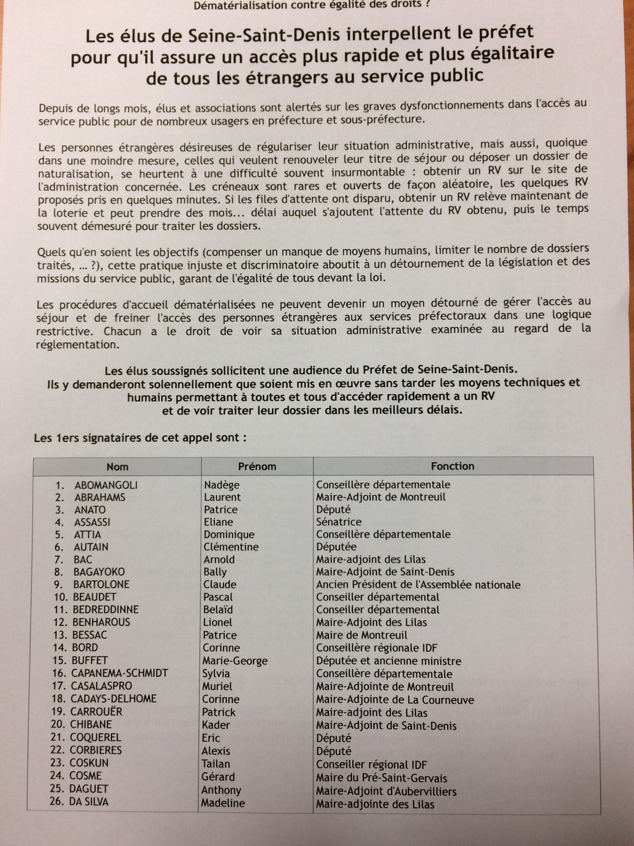 zainabSaidAnzum's tweet photo. Aux côtés de #RESF93 en conférence de presse au #CD93 pour demander le raccourcissement des délais d’obtention de rdv pour les usagers étrangers. Pour une égalité de droits il faut une égalité de moyens https://t.co/IqJhHZFRkg