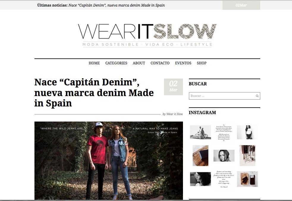 CapitanDenim's tweet image. .@wearitslow se hacen eco de nuestro lanzamiento y no podemos estar más felices. ¡Gracias! 👏👏 

ow.ly/1MYb30iKHJF

#madeinspain #modasostenible #modaeco #madeingreen #FelizLunes