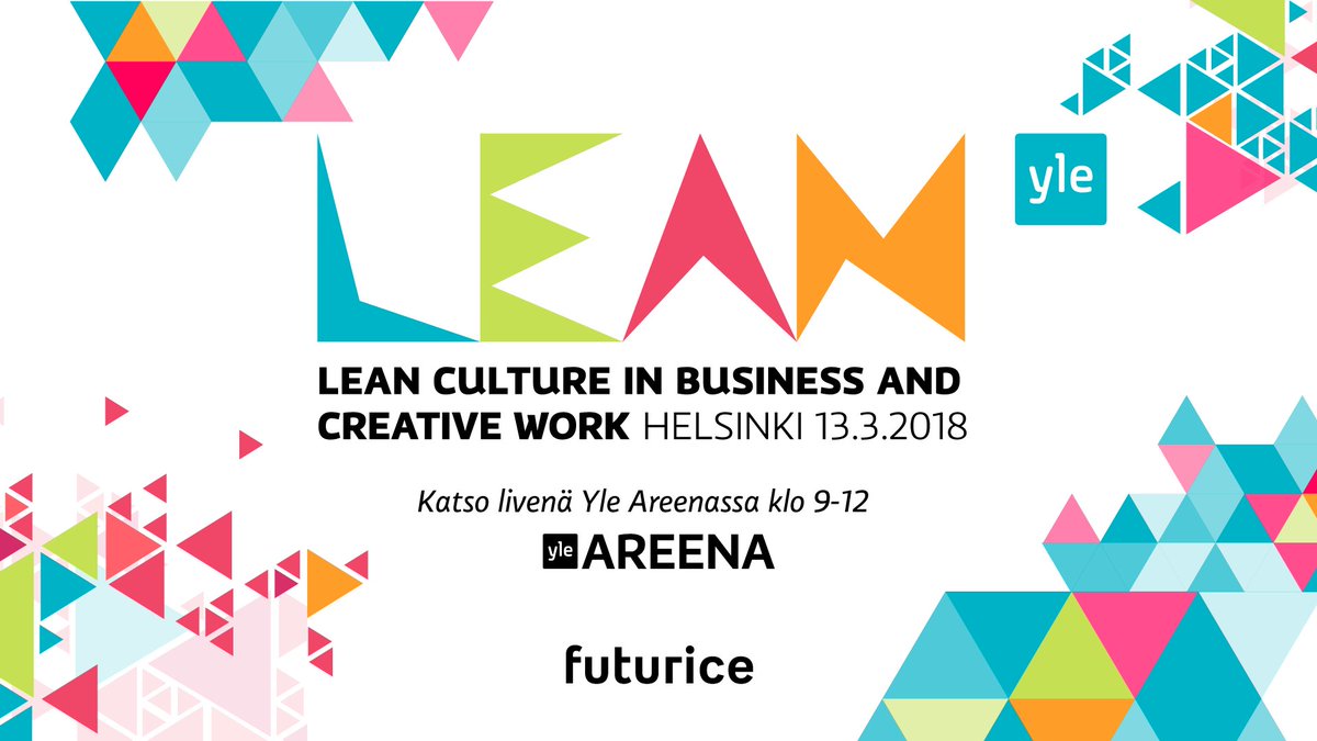 Lean Culture in Business and Creative Work - Forum for the Future Leadership and Company Culture. Watch the Yle Areena stream Tuesday 13th of March from 9 to 12 AM. #leanculture @yleisradio <a href="/futurice/">Futurice</a>
areena.yle.fi/1-50000713