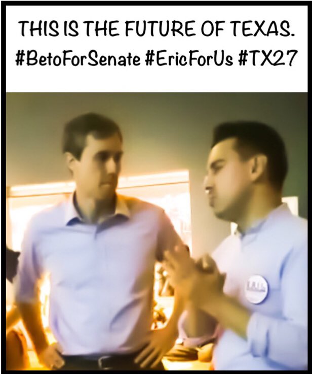 ethicslaw's tweet photo. @datblaxican Take 5 friends with you to the polls tomorrow! #WeCanDoThis #EricForUs #TX27 #RebuildTX #GOTV #BlueTsunami https://t.co/o0HBSxDifo