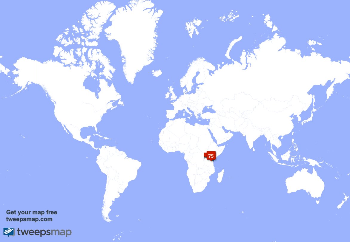 johnknge's tweet photo. My followers are in Kenya(75%), Uganda(25%) Get your free map https://t.co/LJ2wA9whvs https://t.co/nvBKVNnkjN