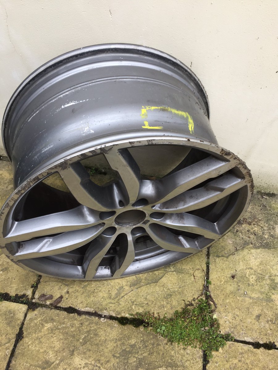 sydneyfairycore's tweet photo. BMW ( UK supplied ) rim quality , it cracked internally within the warrantee period , the tyre was not even damaged, yet BMW refused to pay for the replacement. Great attitude https://t.co/E3s1TzifAH