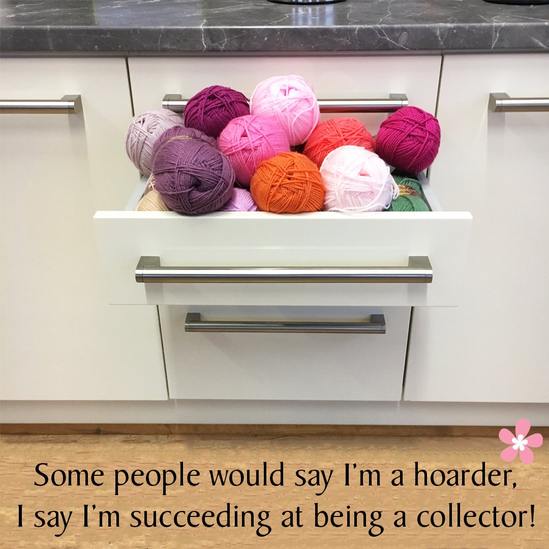 StylecraftYarn's tweet photo. There is a big difference in hoarding and collecting! Who else is an avid collector of yarn? #StylecraftMeme #Stylecraft https://t.co/nSVuhBBII8