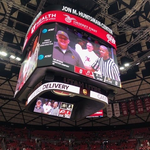 #CaughtSafely <a href="/jbehgooy/">Joseph Behgooy</a> @DesertMTUPSers Chad Turner wasatch ctr delivering the game ball for the University of Utah basketball game.