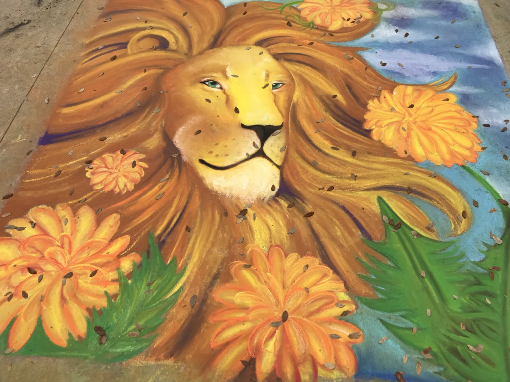 briantwoods1's tweet photo. Just some of the incredible chalk art on display at Los Leones. Thanks to all @NISD_FineArts teachers for a great show. https://t.co/lqJlLHL65Q